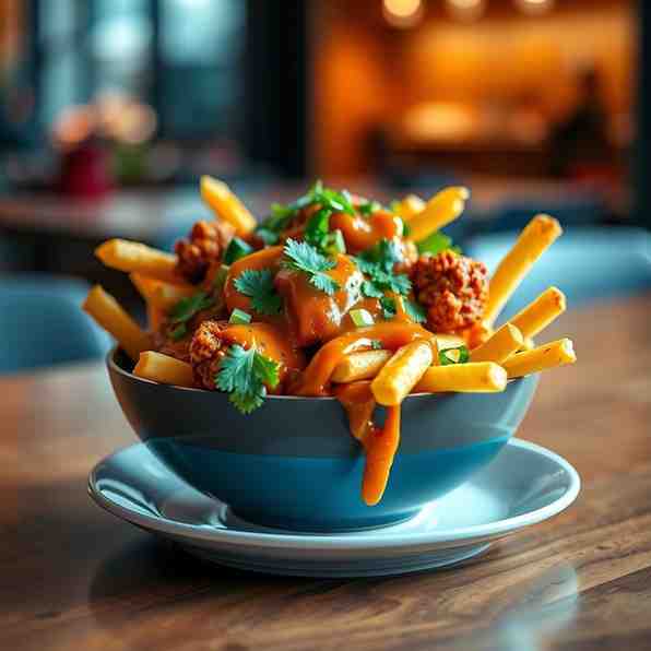 Make Best Chicken Loaded Fries - Butter Chicken Poutine
